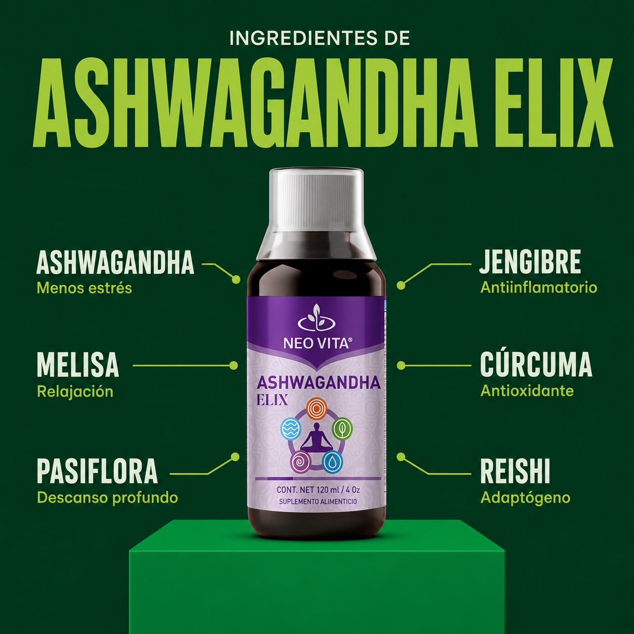ASHWAGANDHA ELIX | Adaptógeno para el Estrés del Día a Día
