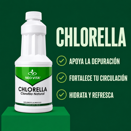 CHLORELLA | Concentrado de Clorofila Detox con Menta y Hierbabuena