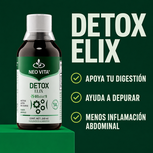 DETOX ELIX | Depurativo Hepático y Digestivo con 15 Plantas + Bioadapt II