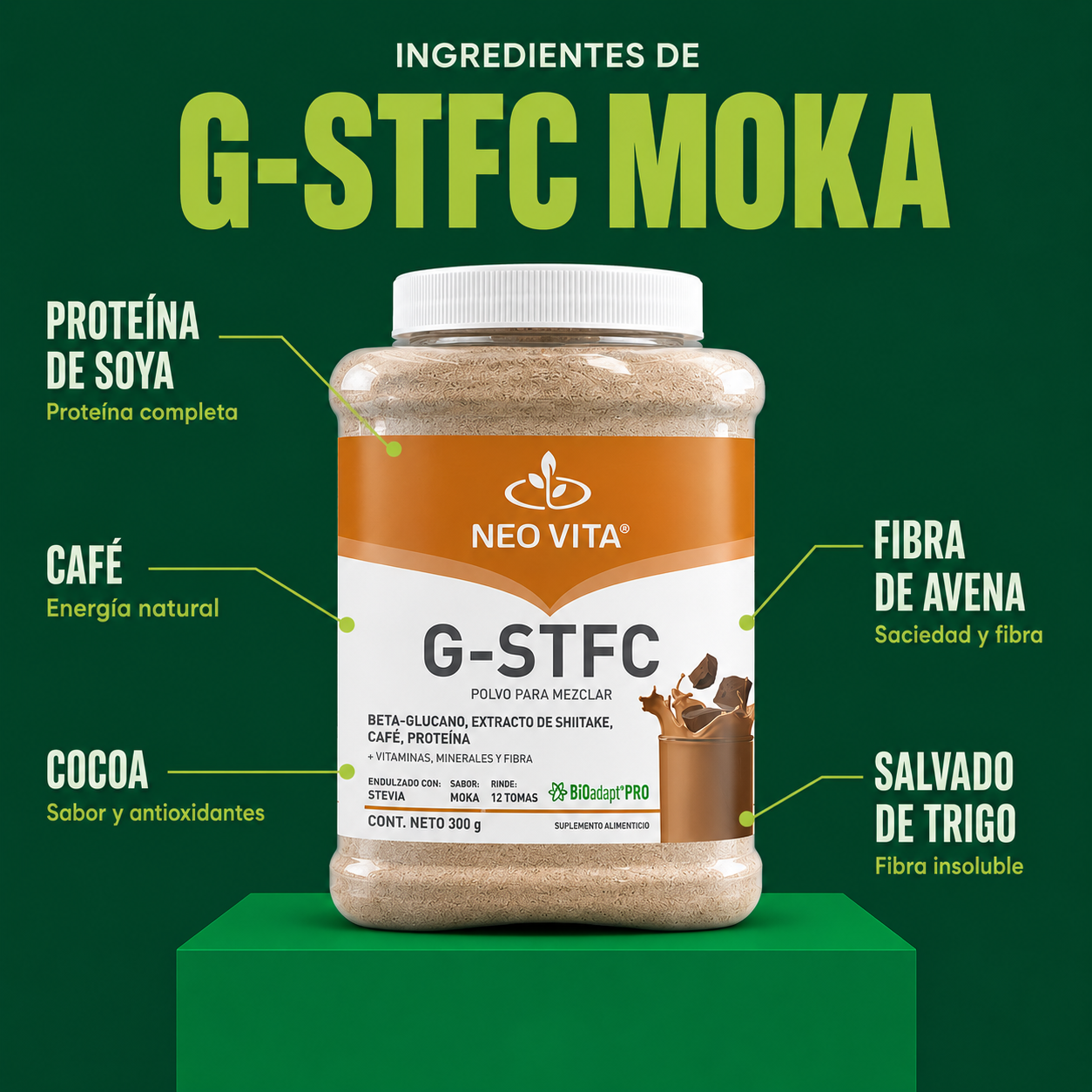 G-STFC MOKA | Batido Funcional con Beta-Glucano y Shiitake