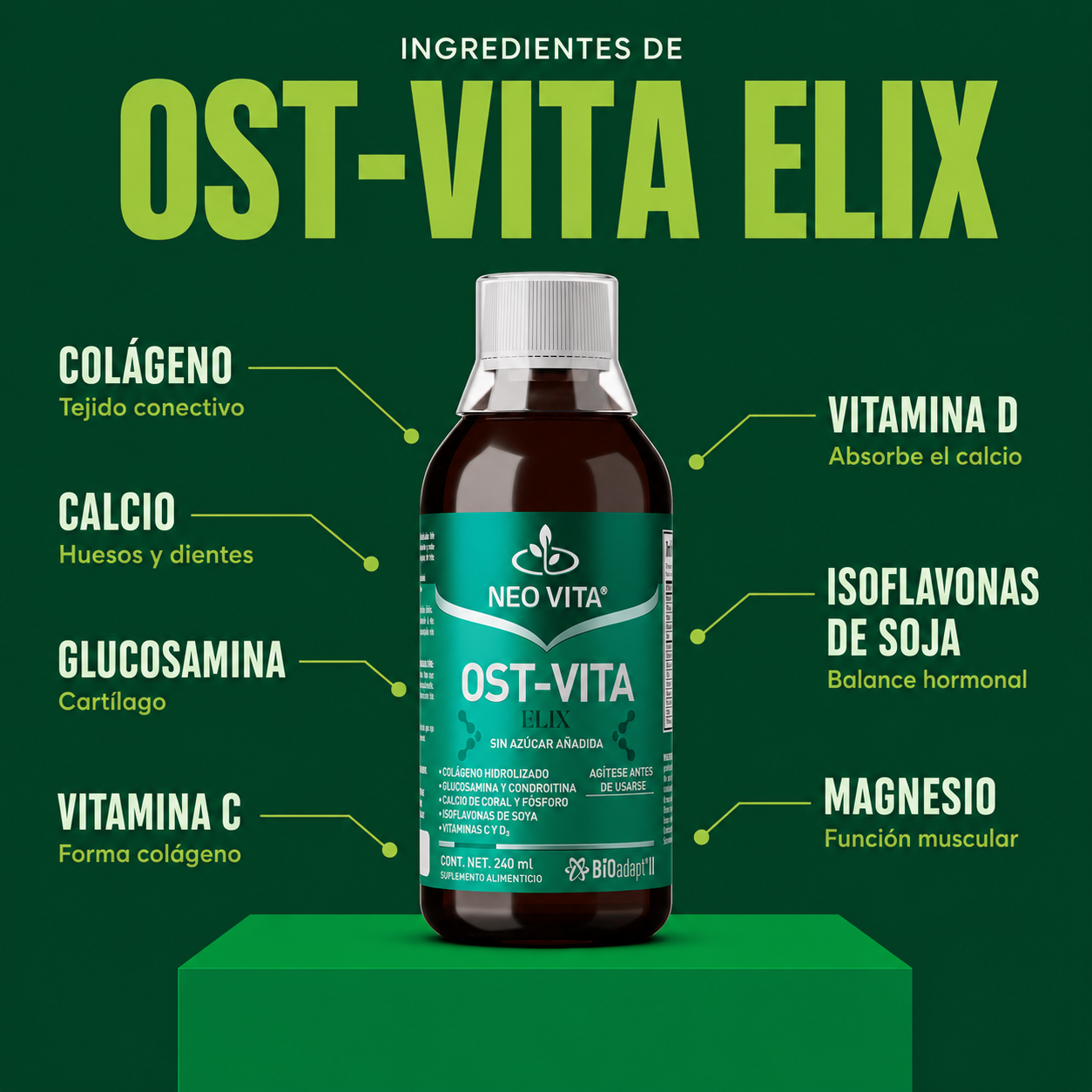 OST-VITA ELIX | Huesos y Cartílago con Calcio de Coral y Colágeno