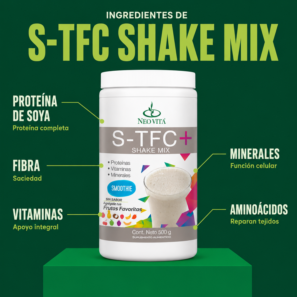 S-TFC MIX | Batido Proteico con Fibra y Vitaminas