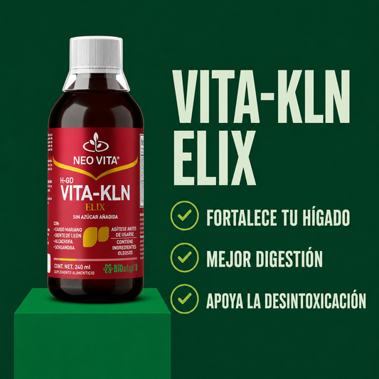 VITA-KLN ELIX | Salud Hepática y Detox con Cardo Mariano, Alcachofa y Colina