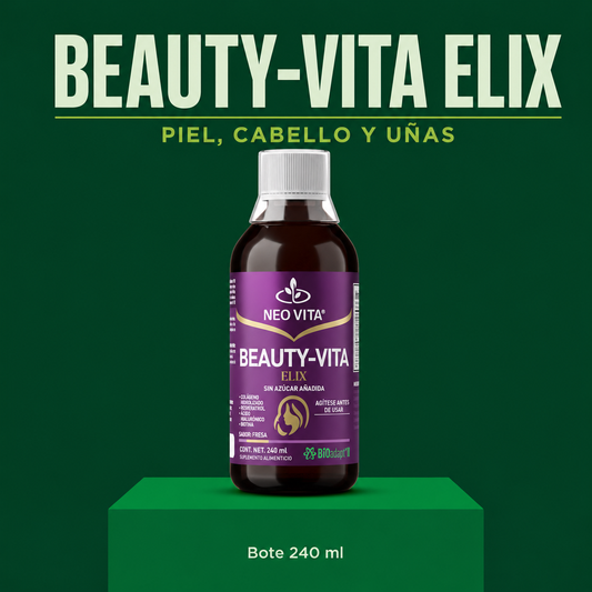 BEAUTY-VITA ELIX | Colágeno y Ácido Hialurónico para Piel, Cabello y Uñas