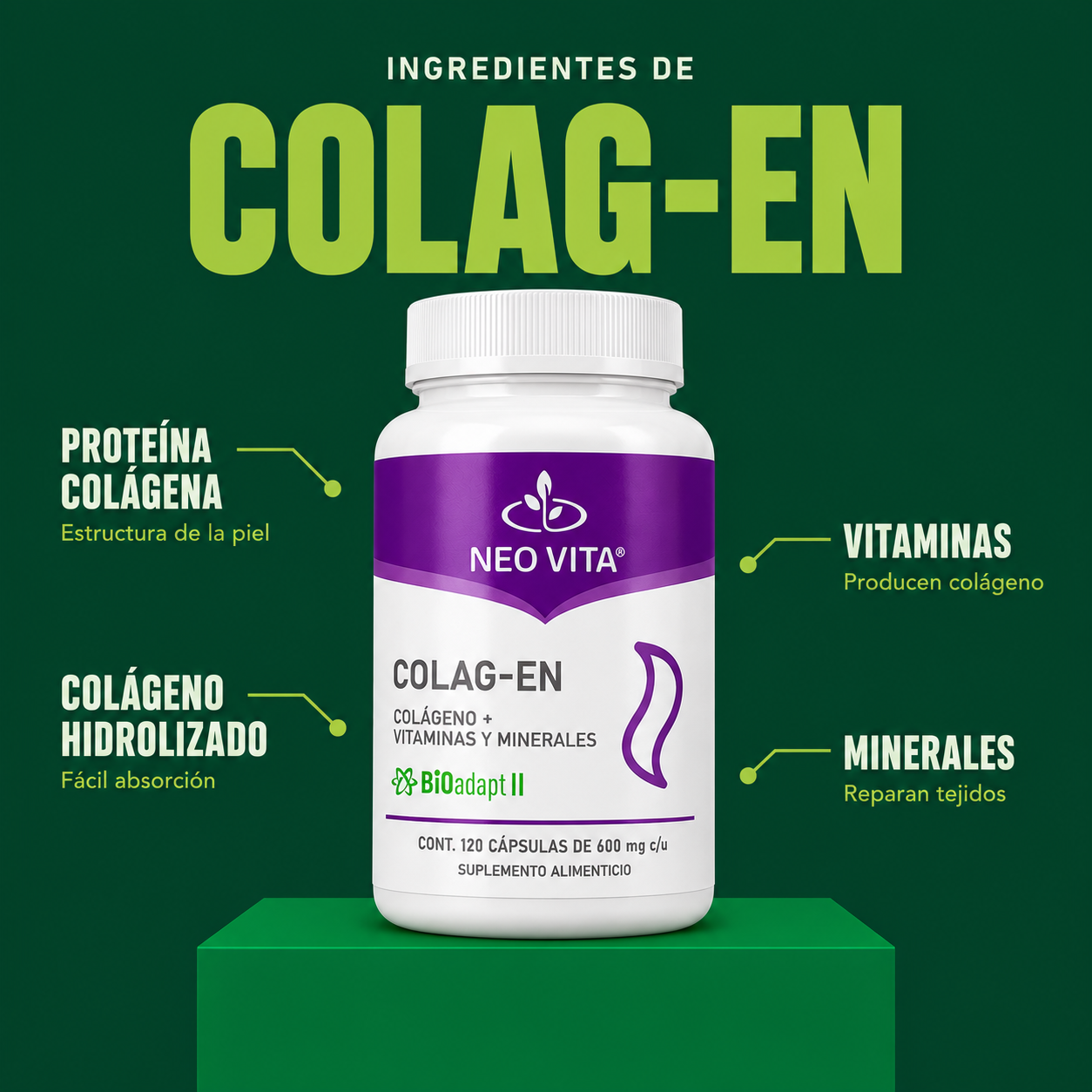 COLAG-EN | Colágeno para Piel, Cabello y Uñas