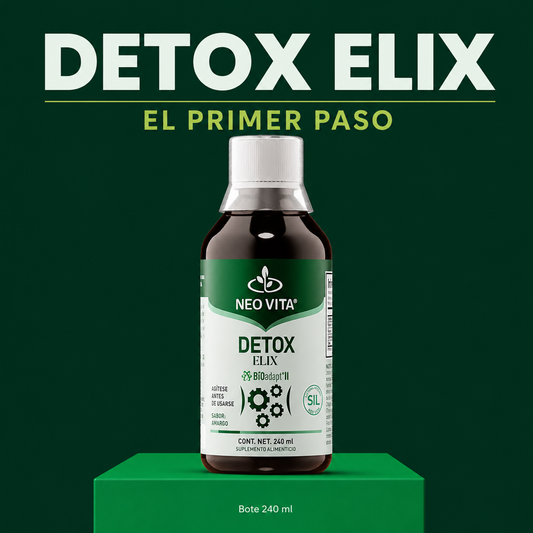 DETOX ELIX | Depurativo Hepático y Digestivo con 15 Plantas + Bioadapt II