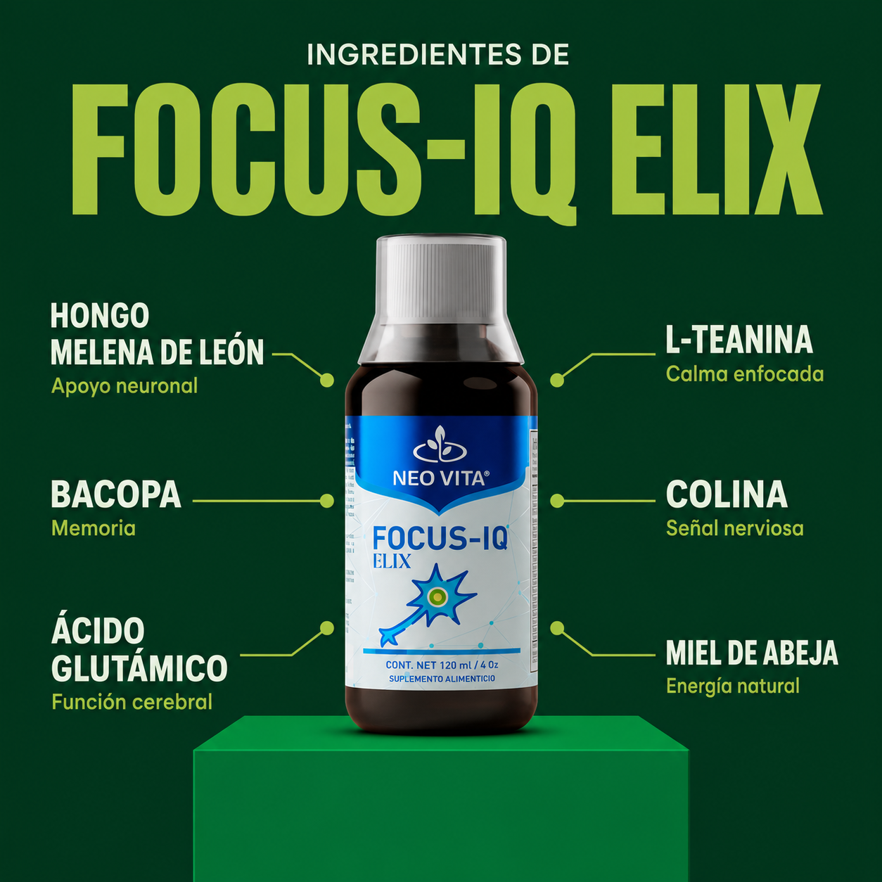 FOCUS-IQ ELIX | Concentración y Energía Mental