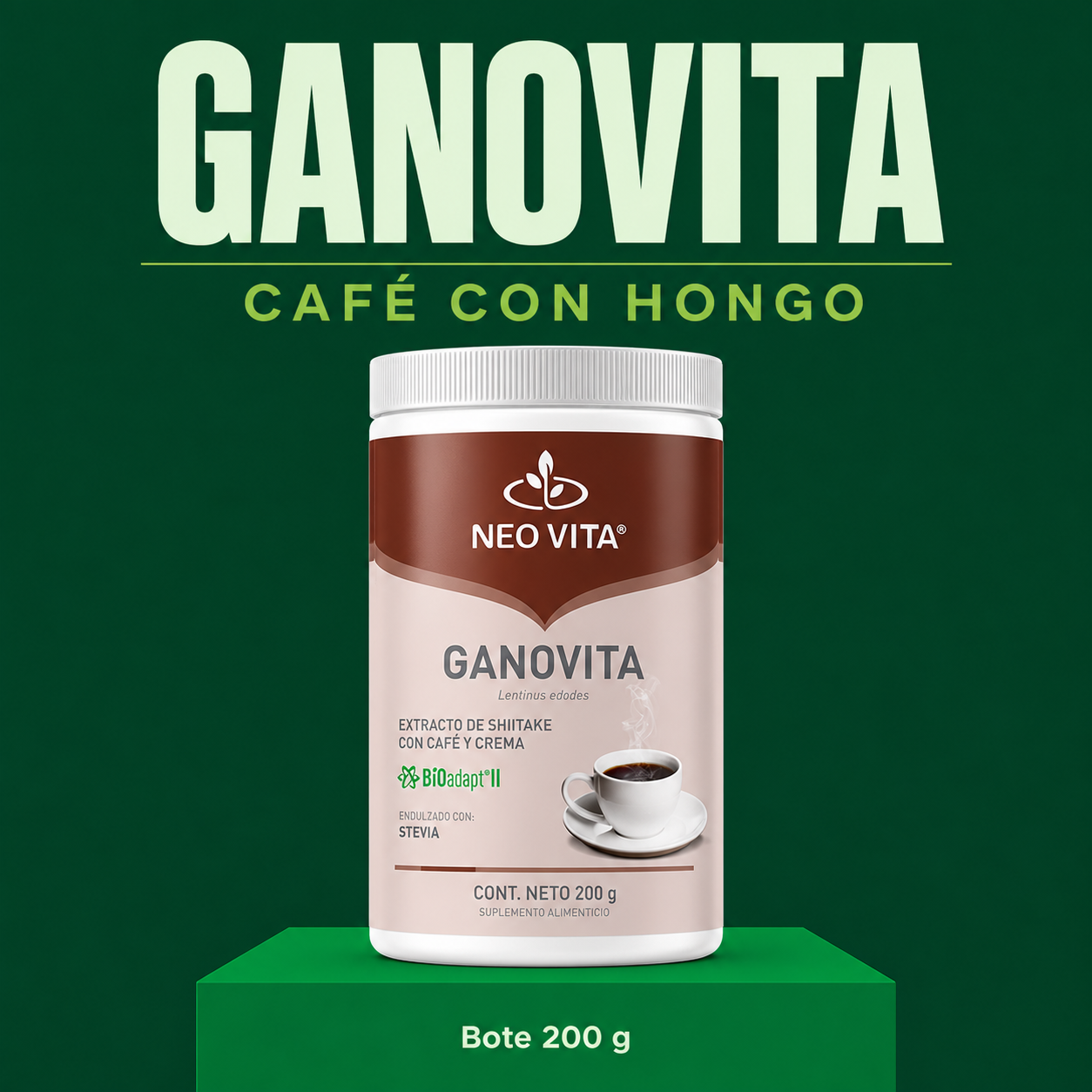 GANOVITA | Shiitake Adaptógeno para Defensas y Vitalidad