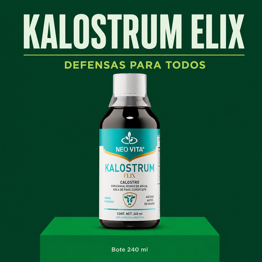 KALOSTRUM ELIX | Defensas y Energía con Calostro + 4 Hongos Funcionales
