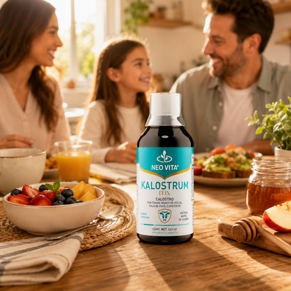 KALOSTRUM ELIX NEOVITA en cocina familiar, defensas y energía para toda la familia