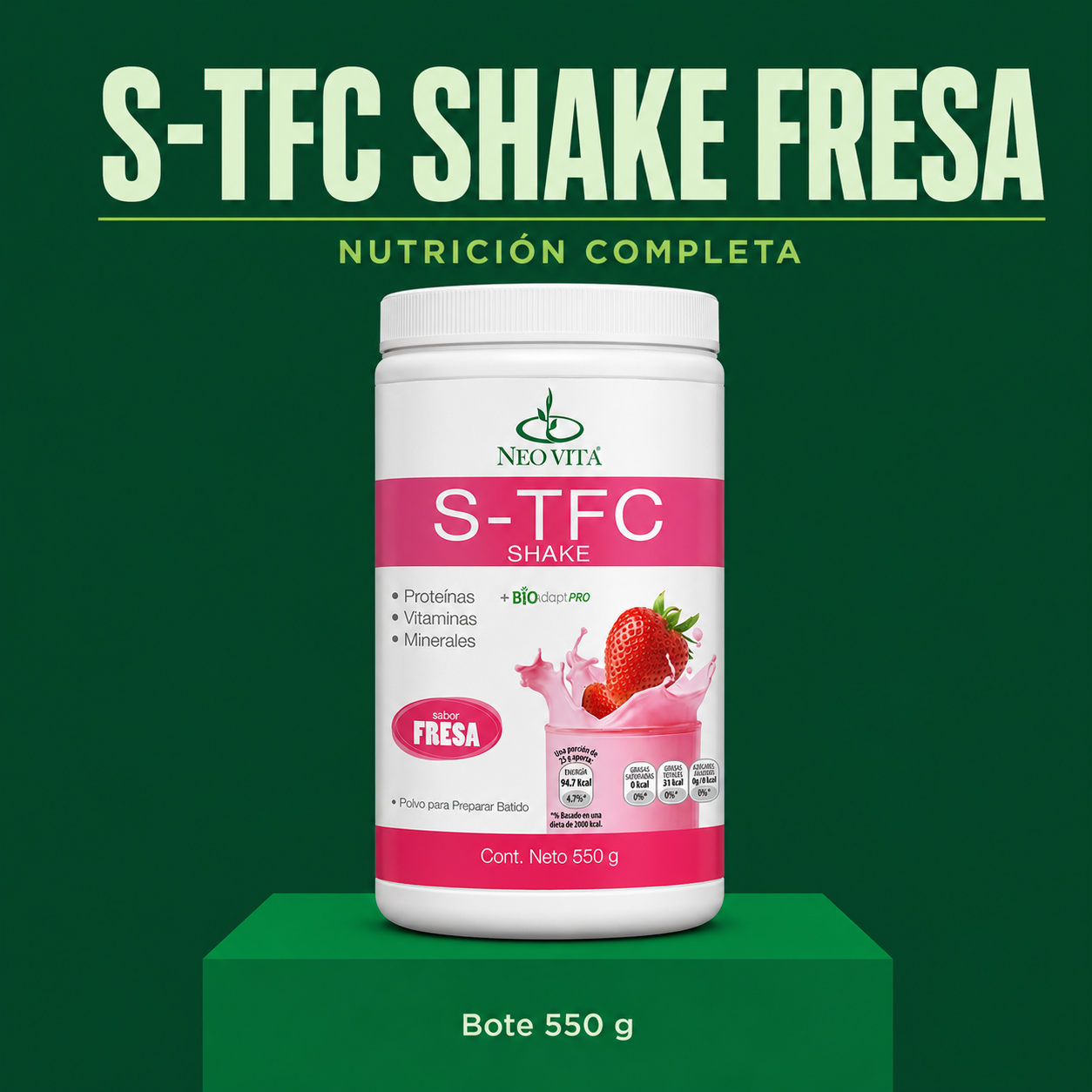 S-TFC SHAKE FRESA | Batido Proteico Sabor Fresa