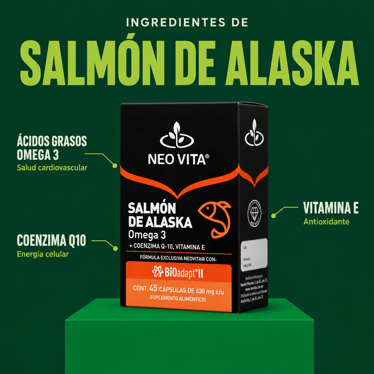 SALMÓN DE ALASKA | Omega 3 con CoQ-10 y Vitamina E